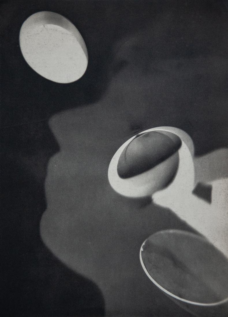 MAN RAY - Rayograph: Artist: Man Ray Title: RayographMedium: Sheet Fed Gravure, 1934, France Dimensions: 7.8x10.7" Heat Wax Mounted on 12x16" Conservation Board Man Ray, original name Emmanuel Radnitzky, was born on Augus
