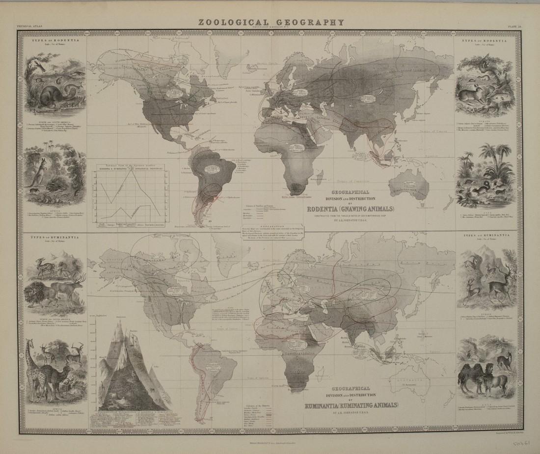 1870 Johnson Maps of Ocean Currents, River Basins and (1 of 1)