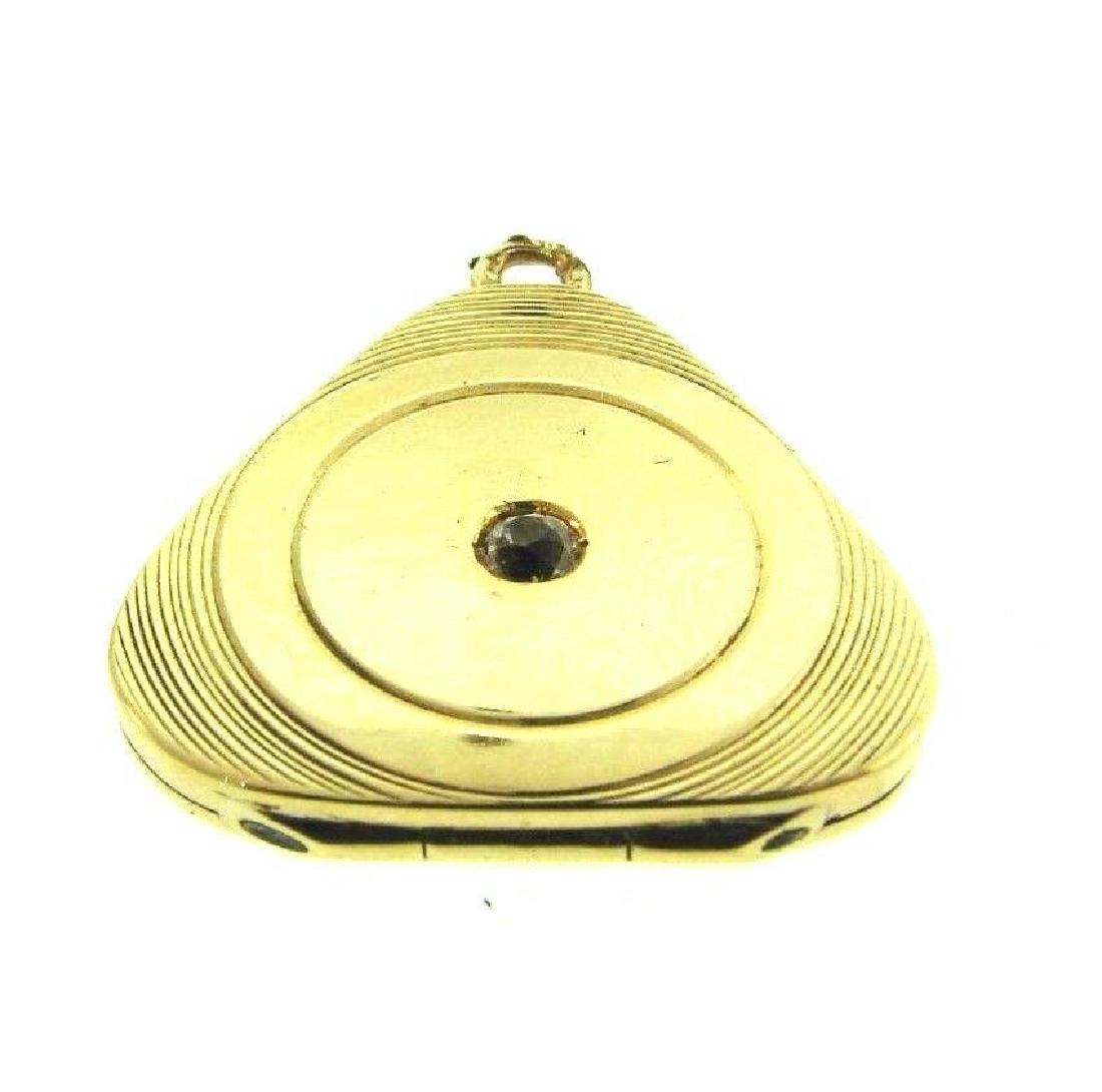 CHIC 18k Yellow Gold & Diamond Pendant Charm European (1 of 4)