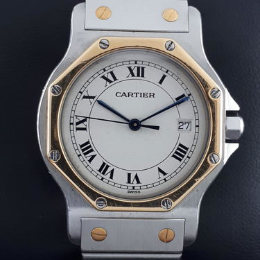 Cartier Santos Octagon Gold Steel Ref 187902 1980 89 Jun 12 2019 Jasper52 In Ny