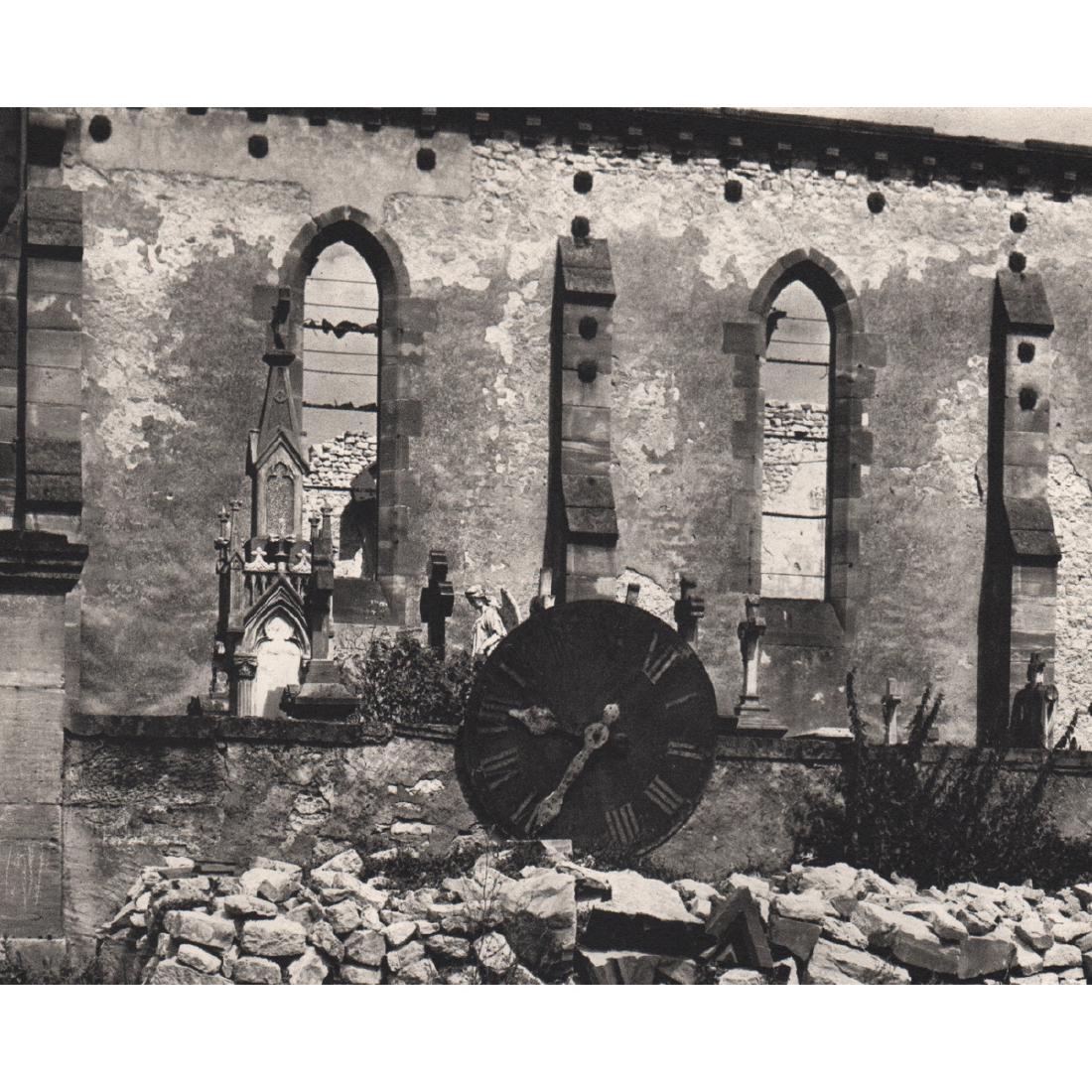 PAUL STRAND - Bombed Church: Artist: PAUL STRAND Print Title: Bombed Church in France Medium: Sheet-Fed Gravure Printing Date: 1950's Printed in Switzerland Image Size approx: 6.5 X 5 inches Paul Strand (1890–1976) was an Ameri