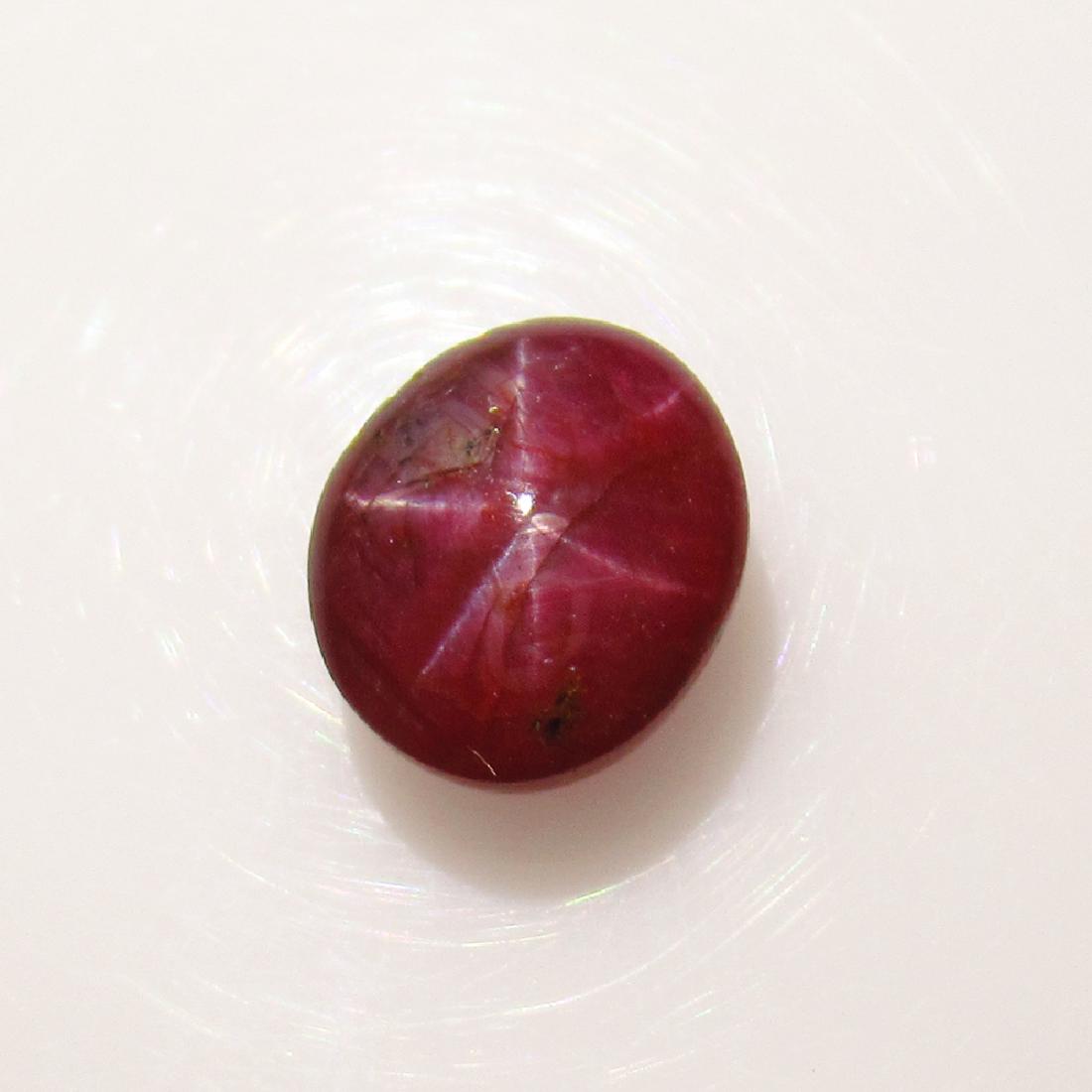 4.51 Ct Genuine Six Line Star Ruby Oval Cab (1 of 2)