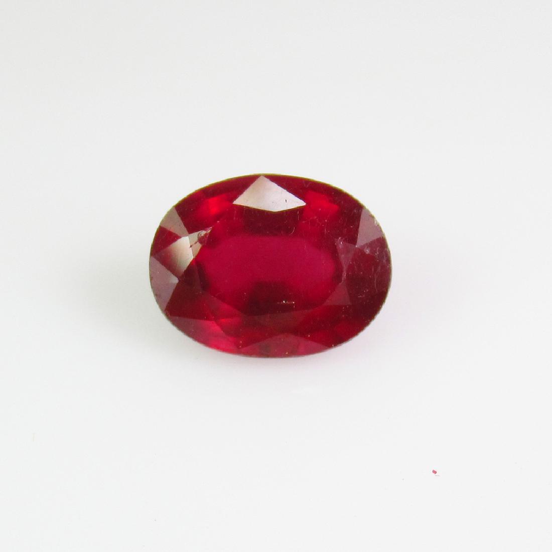 2.49 Ct Genuine Mozambique Red Ruby Oval Cut (1 of 2)