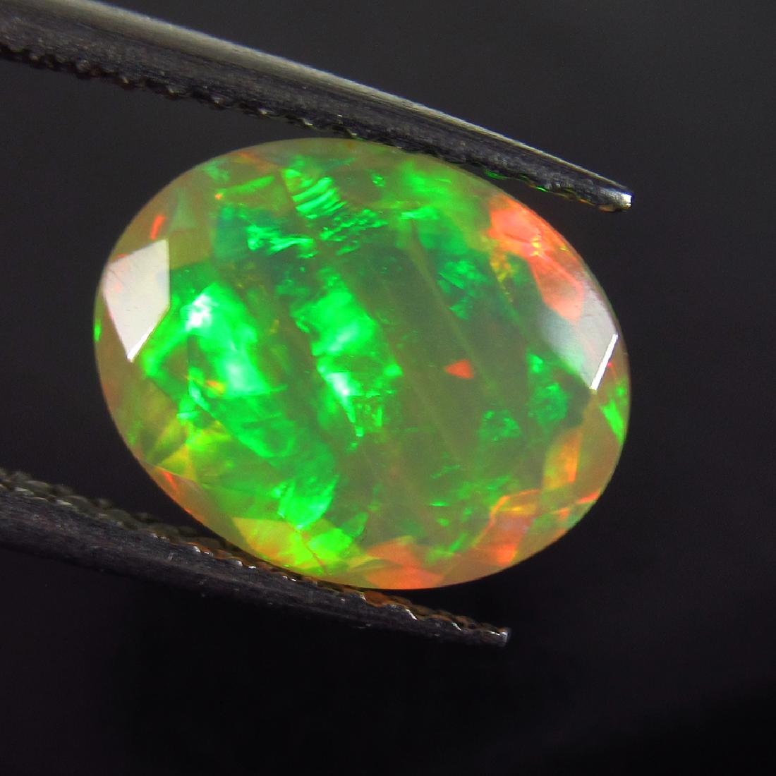 2.01 Ct Genuine Ethiopian Faceted Opal Oval Cut (1 of 2)