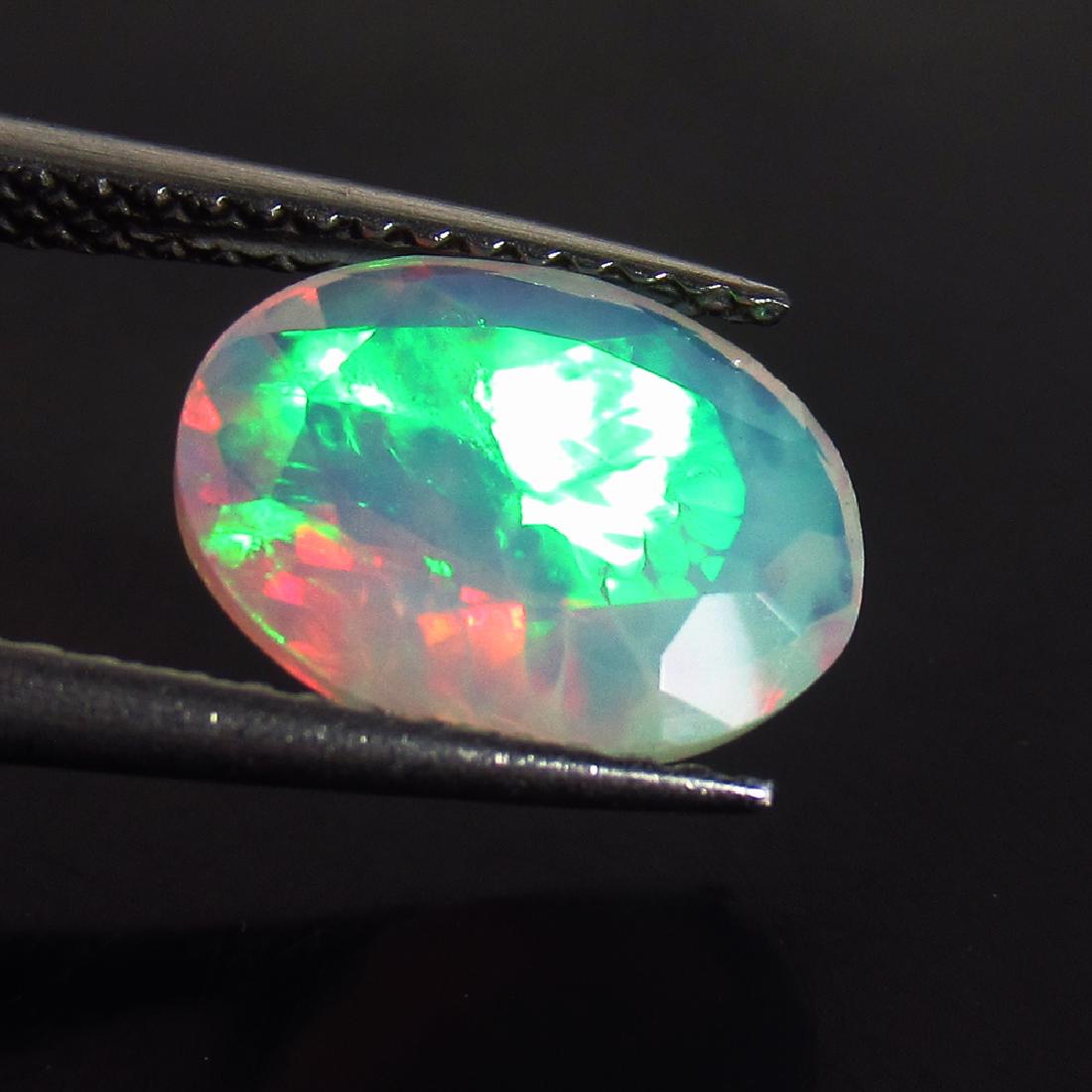 1.57 Ct Genuine Ethiopian Faceted Fire Opal Oval Cut (1 of 2)