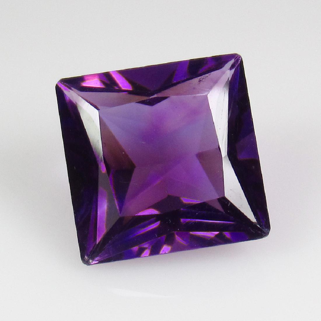 4.23 Ct Genuine Purple  Amethyst Square Cut (1 of 2)