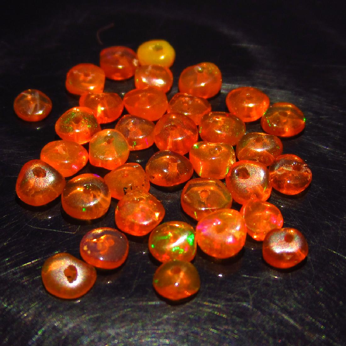 2.99 Ctw Natural 34 Drilled Round Orange Fire Opal (1 of 2)