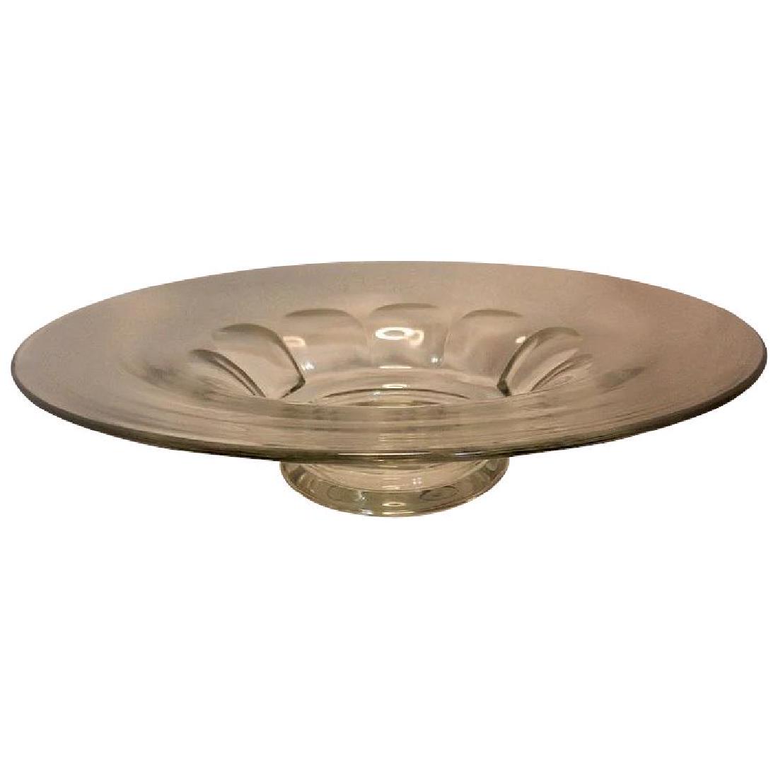 Vintage Baccarat Harcourt Pattern Bowl: This is a large Baccarat Harcourt bowl sits on a raised foot. This is a hard to find bowl- best guess is it was produced sometime between 1930-1970 (based upon the items in the estate it came from). I