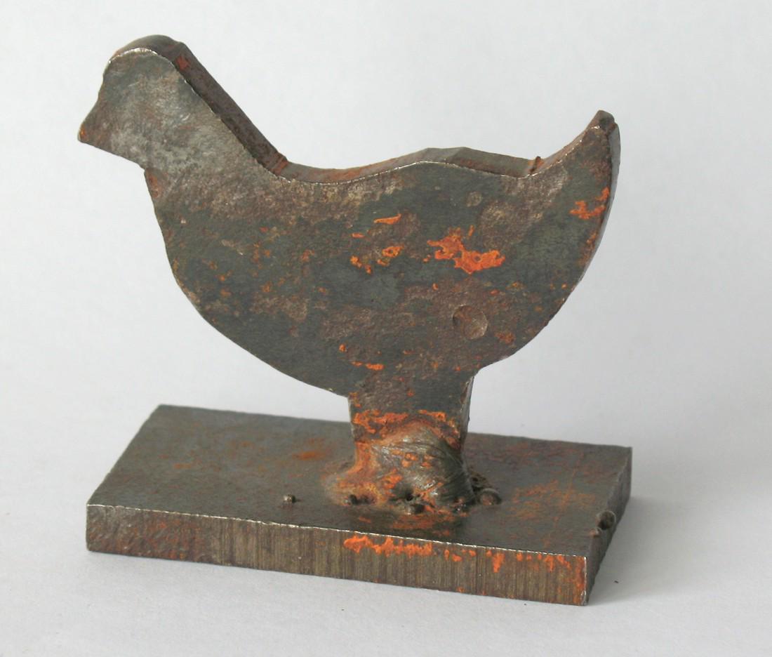 Iron chicken shooting gallery target. (1 of 2)