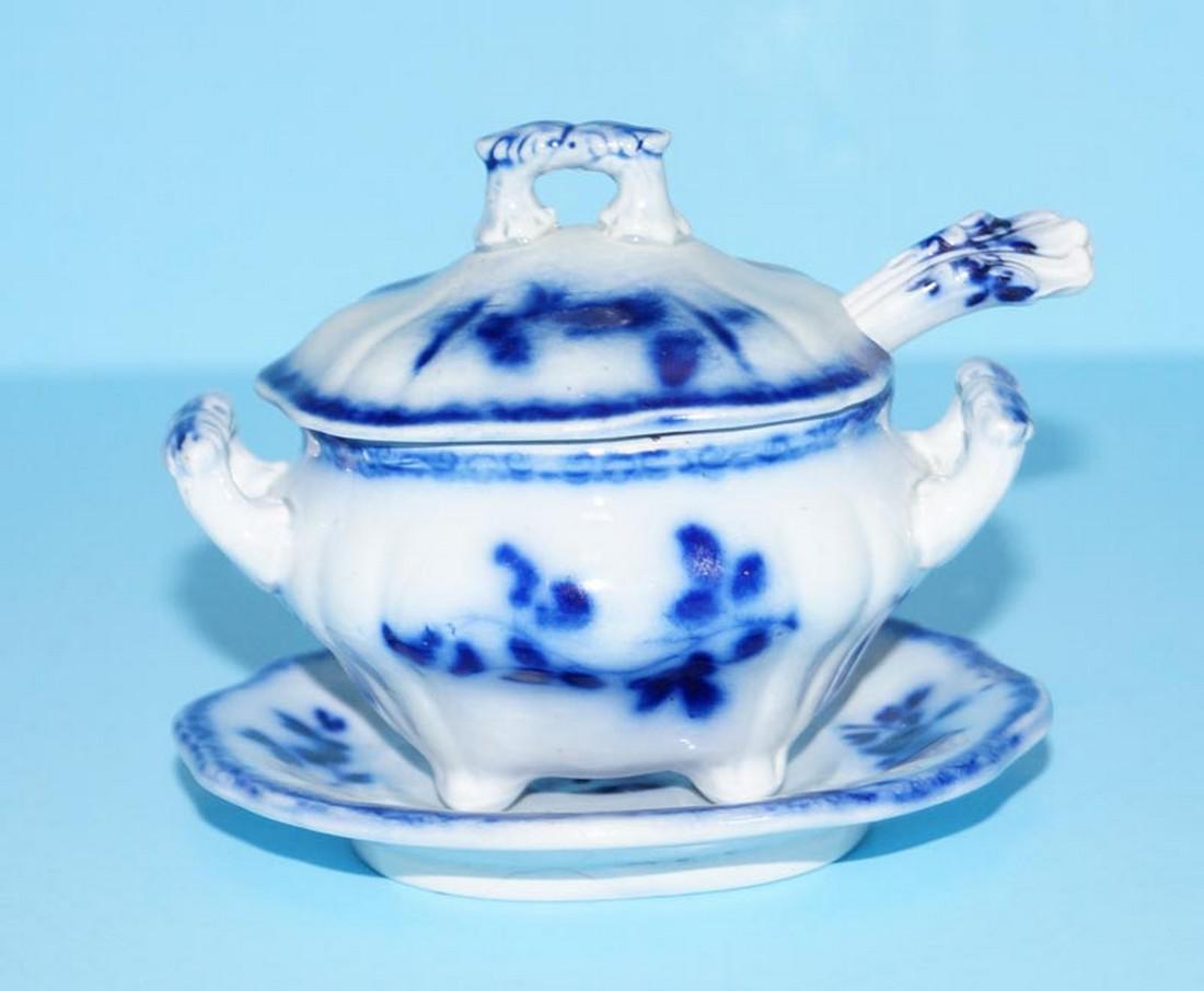Children's Flow Blue Miniature China Soup Tureen (1 of 11)