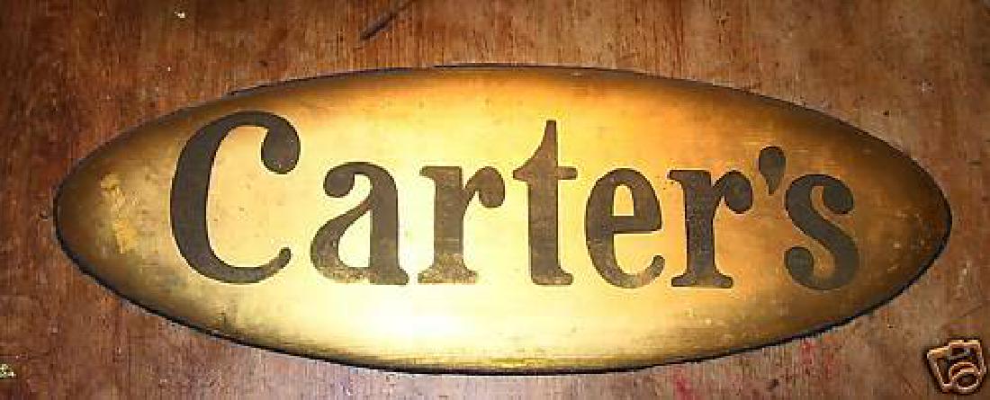 Rare Old Folk Art Stationary Store Sign Carter's Ink (1 of 6)