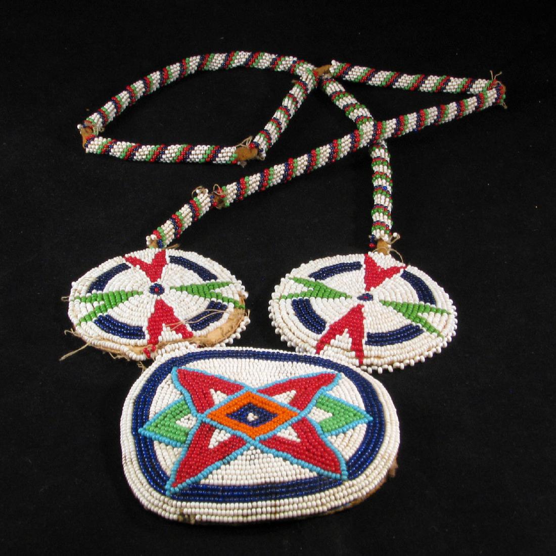 Vintage Native American Indian Beaded Pendant Necklace (1 of 4)