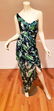Vtg Diane von Furstenberg silk dragonfly maxi green - 2