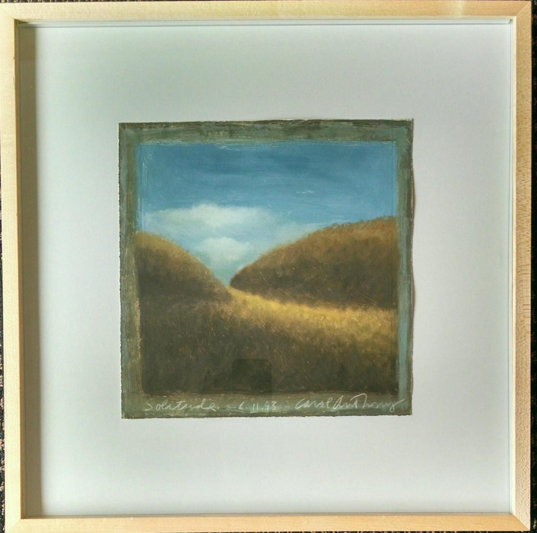 Carol Anthony: "Solitude": Artist: Carol Anthony Title: "Solitude" Medium: pastelDimensions: 9 1/2 x 9 1/2" image, 17 x17" frame Reserve: $300.00 Shipping: Domestic: Flat-rate of $25.00 to anywhere within the contiguous U.S. In