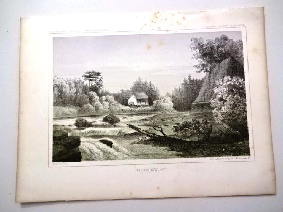 1860 Engraving of Hudson Bay Mill by Sarony Major (1 of 1)