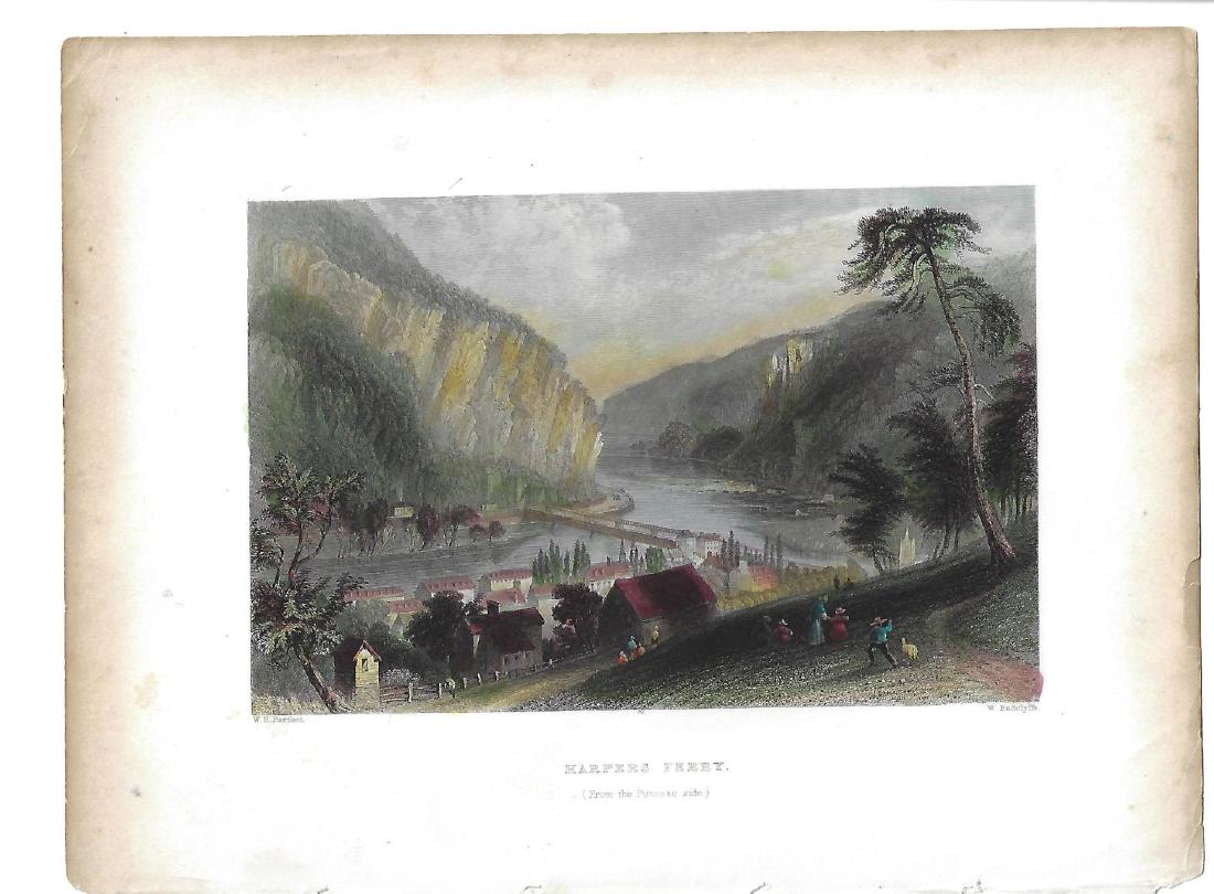 1850 Colored Engraving Harper's ferry (1 of 1)