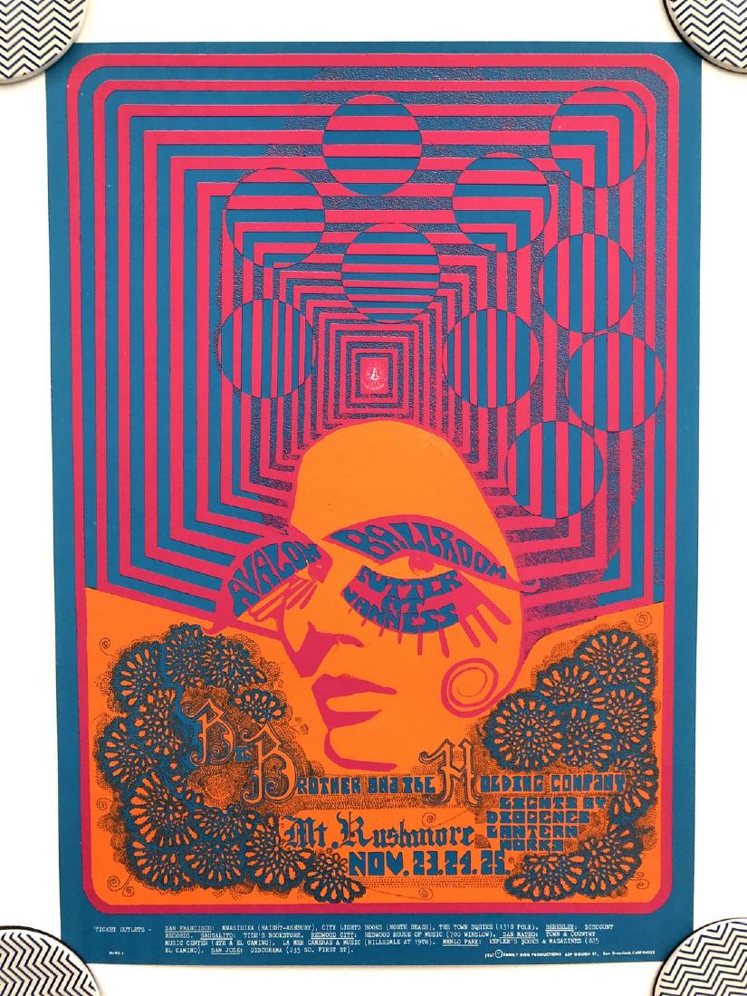 FD93 1st BIG BROTHER: Title: FD93 1st BIG BROTHER Artist: Joe Gomez Printing Date: 1960's Size/Format: FILLMORE SIZE POSTER Additional Info:FD93 1st BIG BROTHEREXPRESSO BEANS: 66CONCERT POSTERS: noneWOLFGANGS: 100 Reserve: