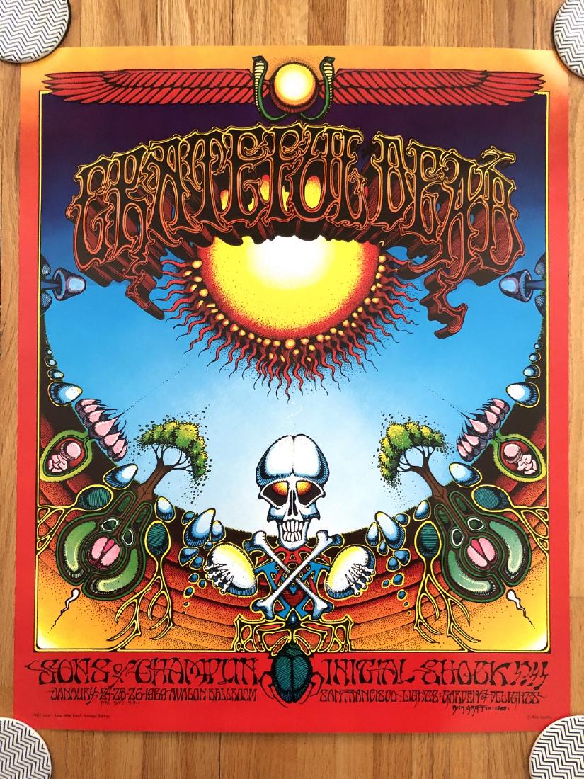 RICK GRIFFIN GRATEFUL DEAD 1982: Title: RICK GRIFFIN GRATEFUL DEAD 1982 Artist: Rick Griffin Printing Date: 1982 Size/Format: POSTER Additional Info:RICK GRIFFIN GRATEFUL DEAD 1982 versionEXPRESSO BEANS: 125. Jose's late nite final. 