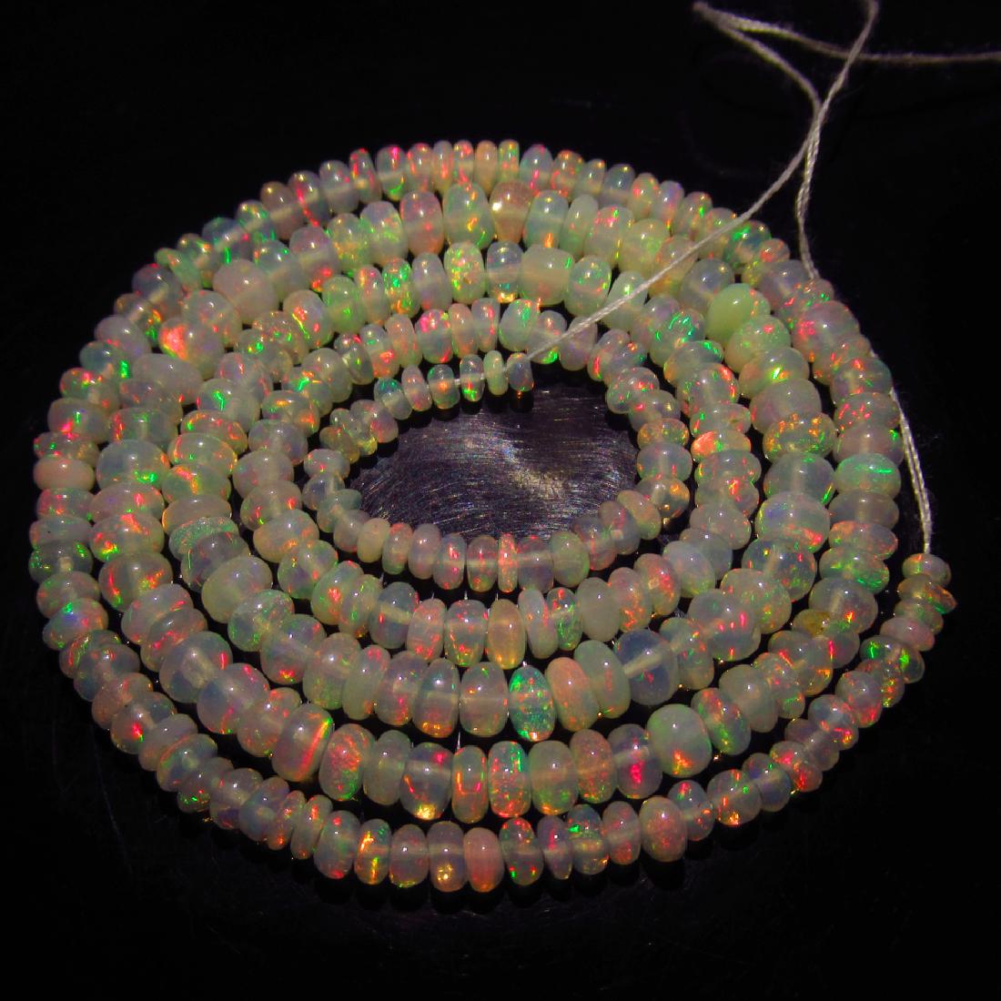 36.53 Ct Genuine 244 Multi-Color Opal Beads Necklace (1 of 2)