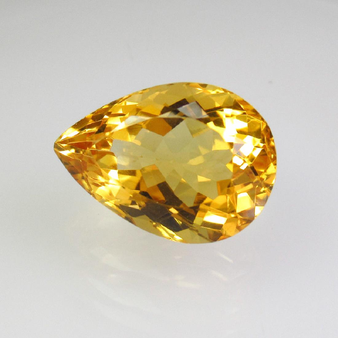 7.95 Ct Genuine Brazil Yellow Citrine Pear Cut (1 of 2)