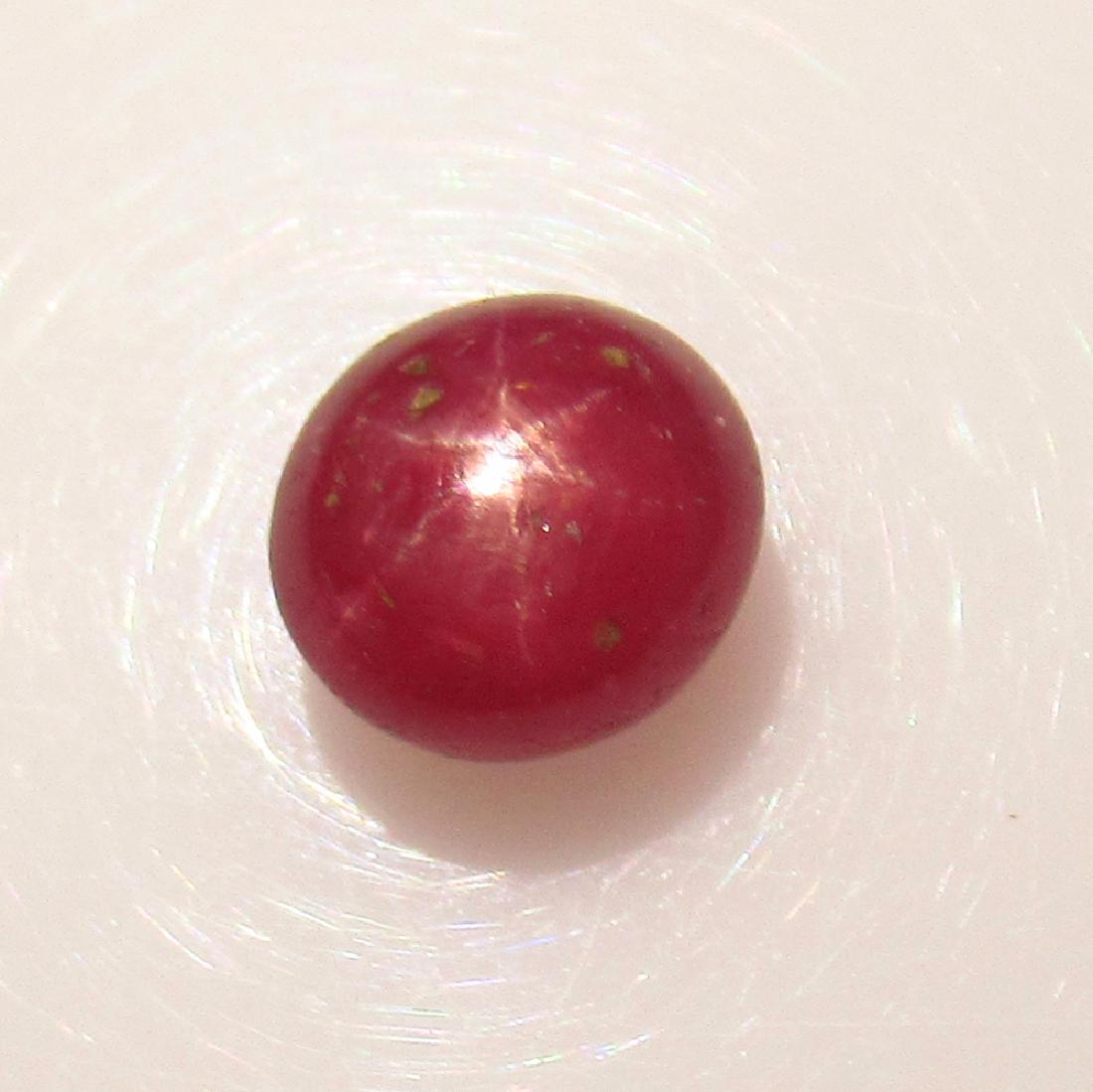 2.28 Ct Genuine Six Line Star Ruby 6.8X6.3 mm Oval Cab (1 of 2)