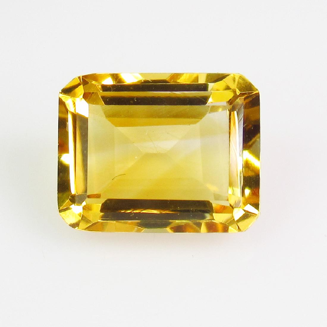 2.89 Ct Genuine  Yellow Citrine Emerald Cut (1 of 2)