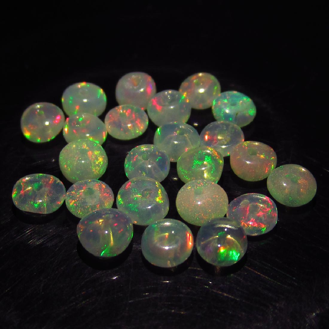 4.24 Ct Genuine 23 Drilled Round Multi-Color Fire Opal (1 of 2)