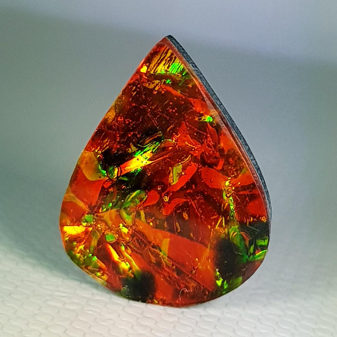 3.98 ct Mexican Fire Opal Doublet (1 of 7)