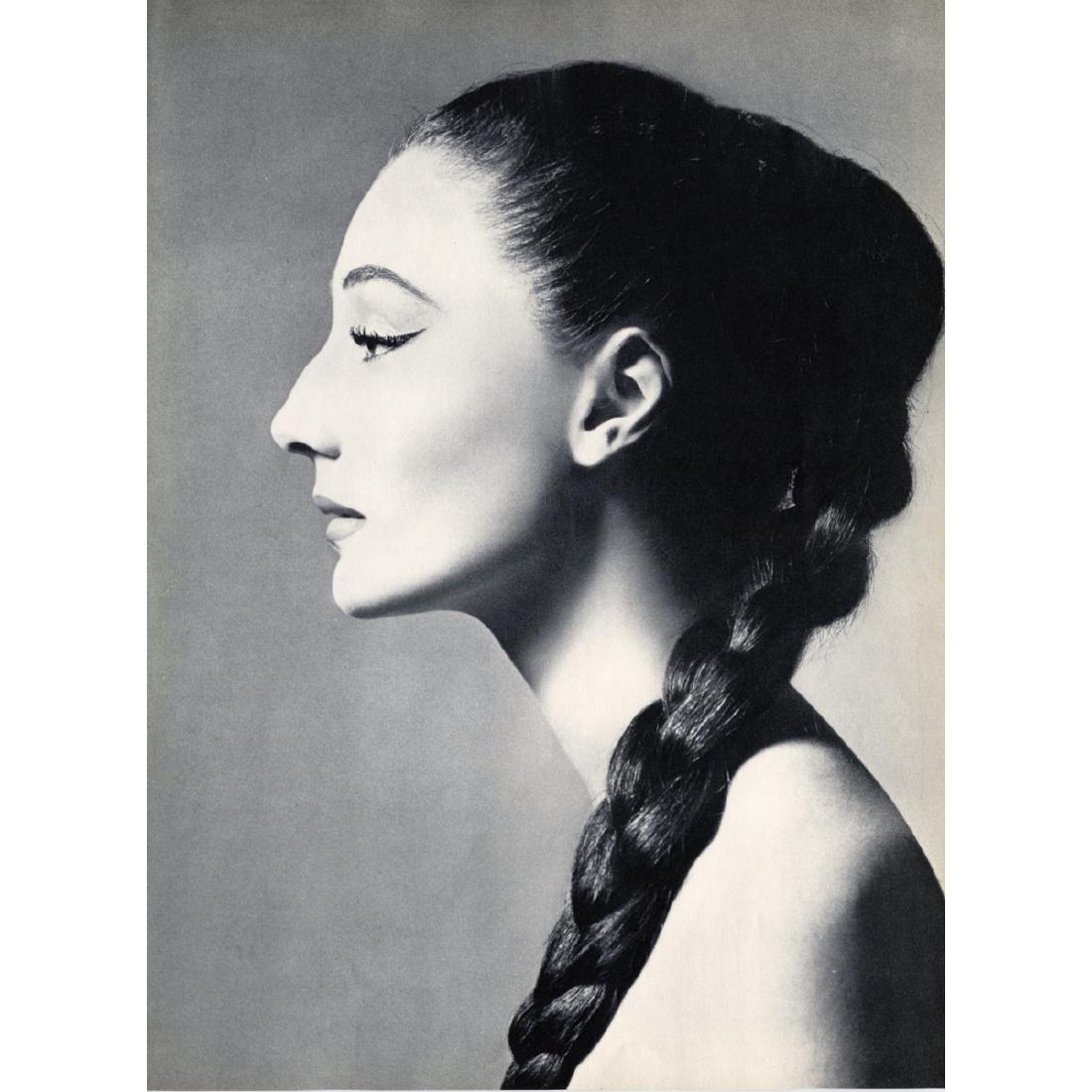 RICHARD AVEDON - Vicomtesse Jacqueline de Ribes, 1954: Artist: RICHARD AVEDON Print Title: Vicomtesse Jacqueline de Ribes, 1954 (b.1929) is a French aristocrat, designer, fashion icon, businesswoman, producer and philanthropist. She has been a member of t