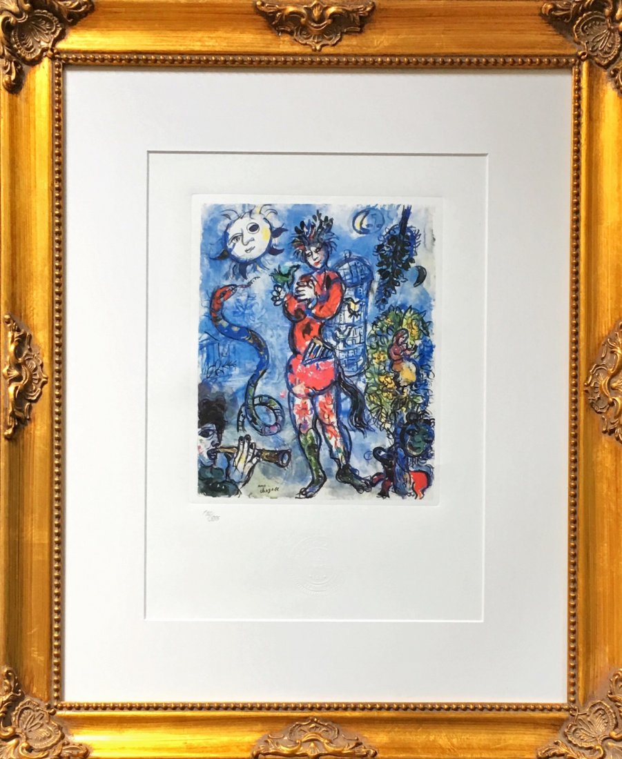MARC CHAGALL: Lithography (142/333): Artist: MARC CHAGALL Title: Lithography (142/333) Medium: LITHOGRAPHY Dimensions: 50 X 66 Reserve: $240.00 Shipping: Domestic: Flat-rate of $167.59 to anywhere within the contiguous U.S. International