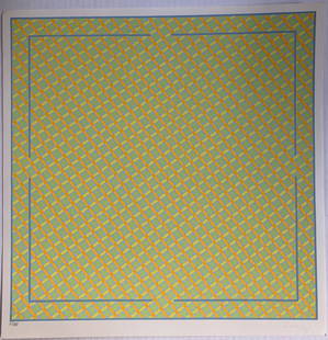 May - Vincent John Longo: Title: May Artist: Vincent John Longo Medium: Screenprint Additional Information: Edition of 100, Part of Domberger Edition's 1980 "International Contemporary Art" calendar, Signed and numbered