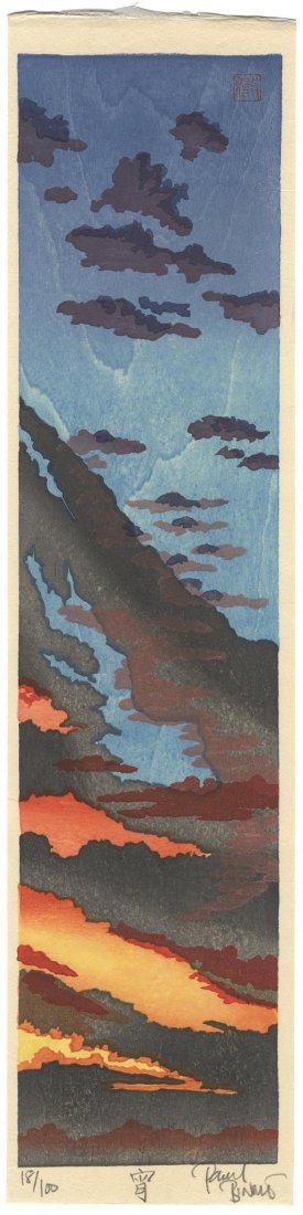 Paul Binnie (1967-): Dawn (18/100): Artist: Paul Binnie (1967-) Title: Dawn (18/100) Date: 2014 Medium: Woodblock Print Size/Format: 10.3 x 42.3 cm Reserve: $310.00 Shipping: Domestic: Flat-rate of $47.00 to anywhere within the contiguo