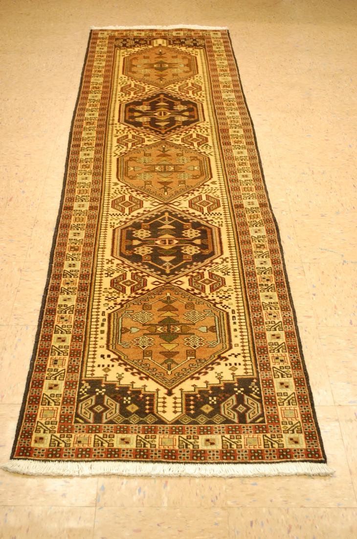 C 1960s Persian Heriz Rug Runner 2.7x9.6 Authentic (1 of 7)