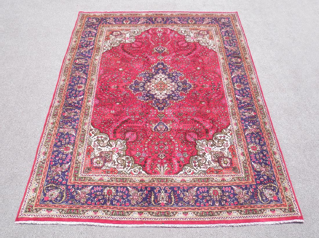 Hand Woven Semi Antique Persian Tabriz 6.4x9.8 (1 of 7)