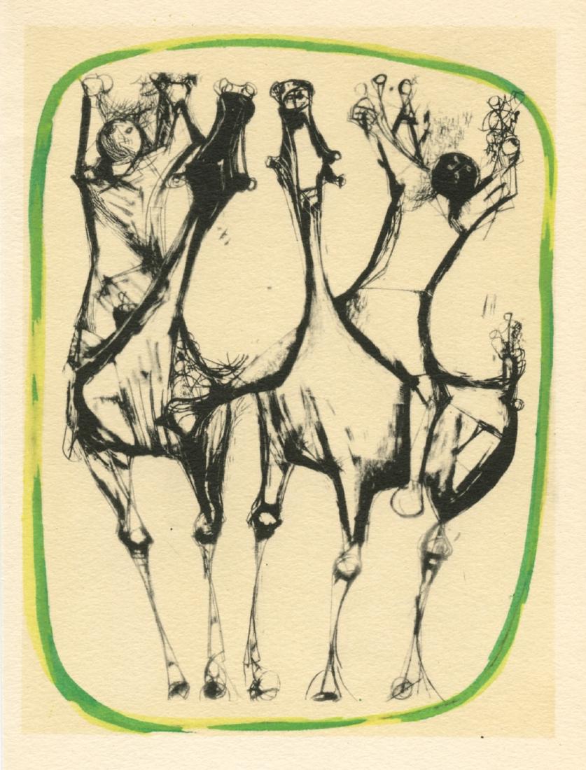 Marino Marini pochoir "Cavaliers et chevaux" (1 of 1)