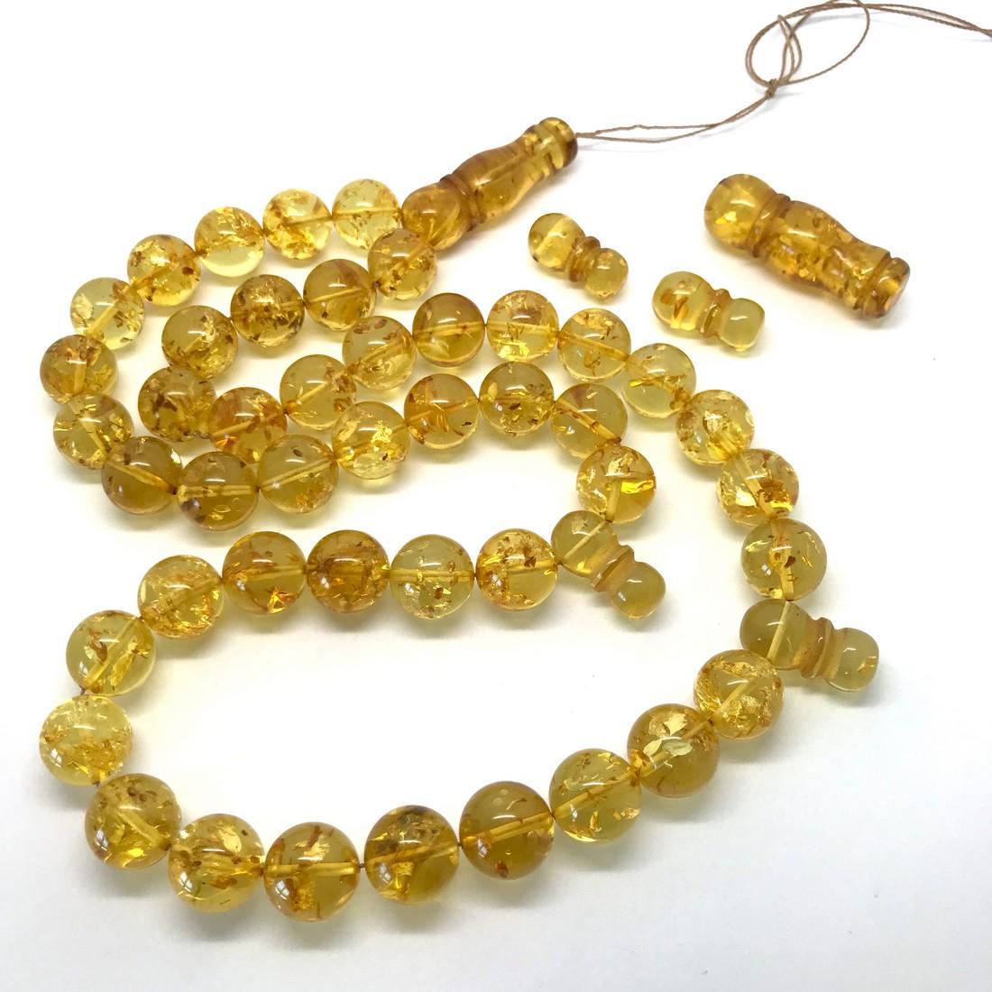 Amber misbaha tesbih prayer rosary + spare imam (1 of 8)