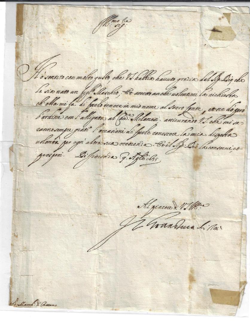 1635 Letter Medici Family Ferdinand II (1 of 2)