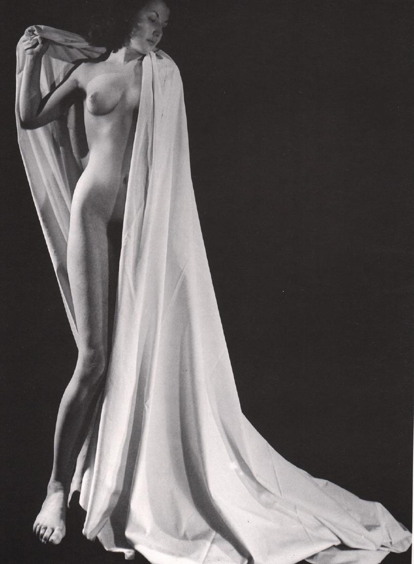 PIERRE BOUCHER - Nude Draped,1948: Artist: PIERRE BOUCHER Print Title: Nude Draped,1948 Medium: Photoengraving Printed 1988 in France Image size (inches) approx. 10 x 7.5” Pierre Boucher( Paris , February 29 , 1908 - Faremoutiers , N