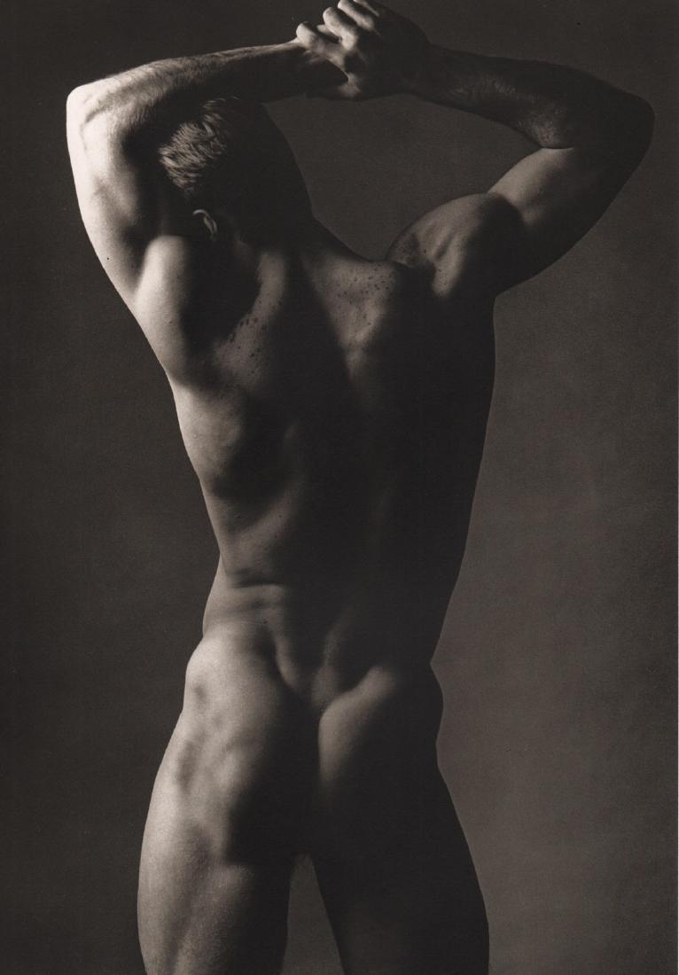 KEN HAAK - Male Nude,1983: Artist: KEN HAAK Print Title: Male Nude,1983 Medium: Tri-tone Photo-lithographs Printed in the 1980’s, in the US Image size (inches) approx.10 x 7” Ken Haak(1923 - 1991) Celebrated fashion photogr