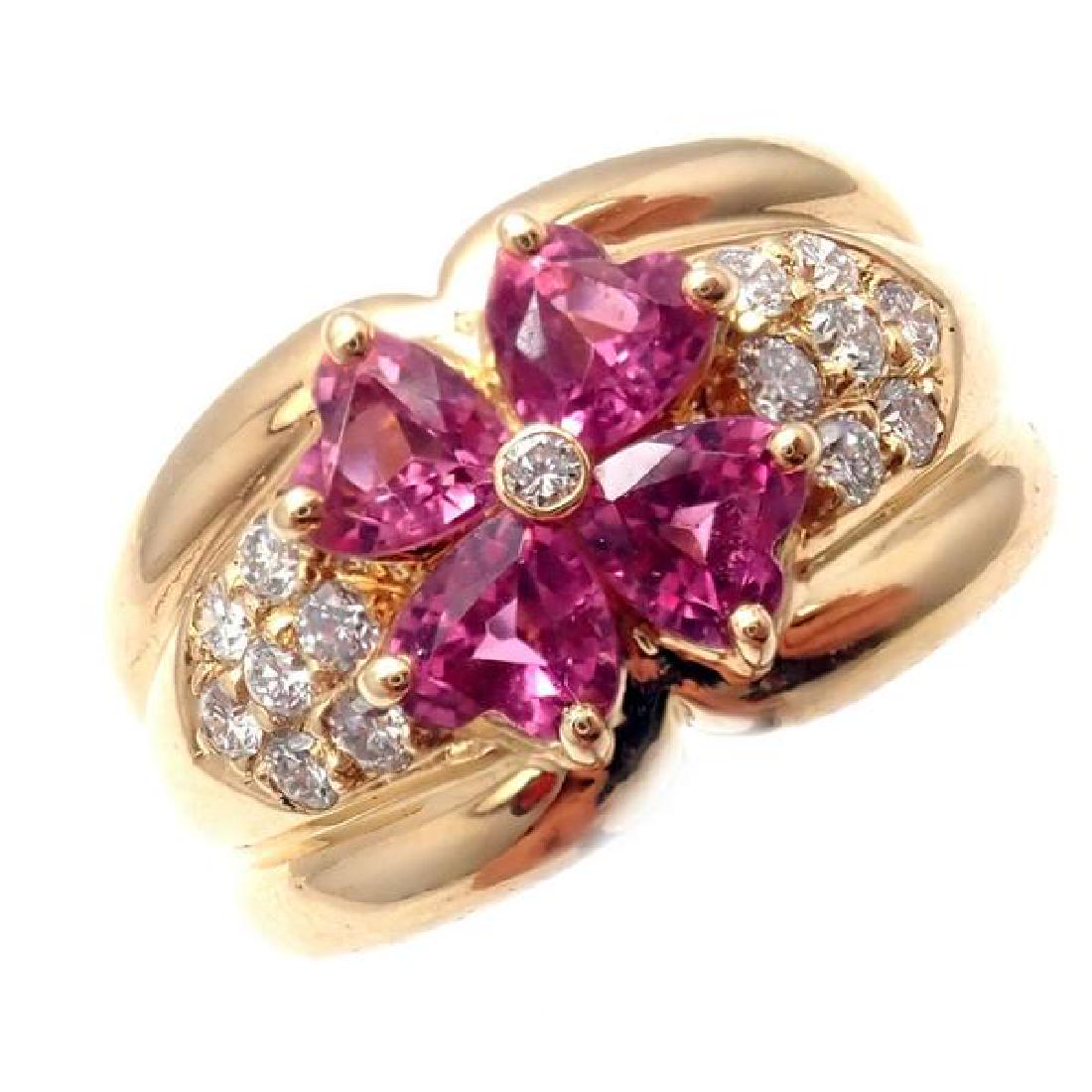 Authentic! Van Cleef & Arpels 18k Gold Pink Sapphire (1 of 14)