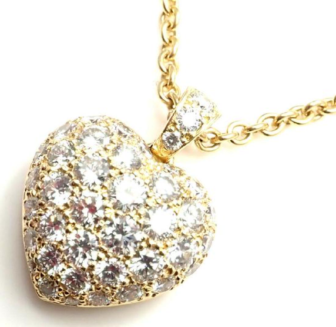 Authentic! Cartier 18k Yellow Gold Diamond Large Heart (1 of 16)