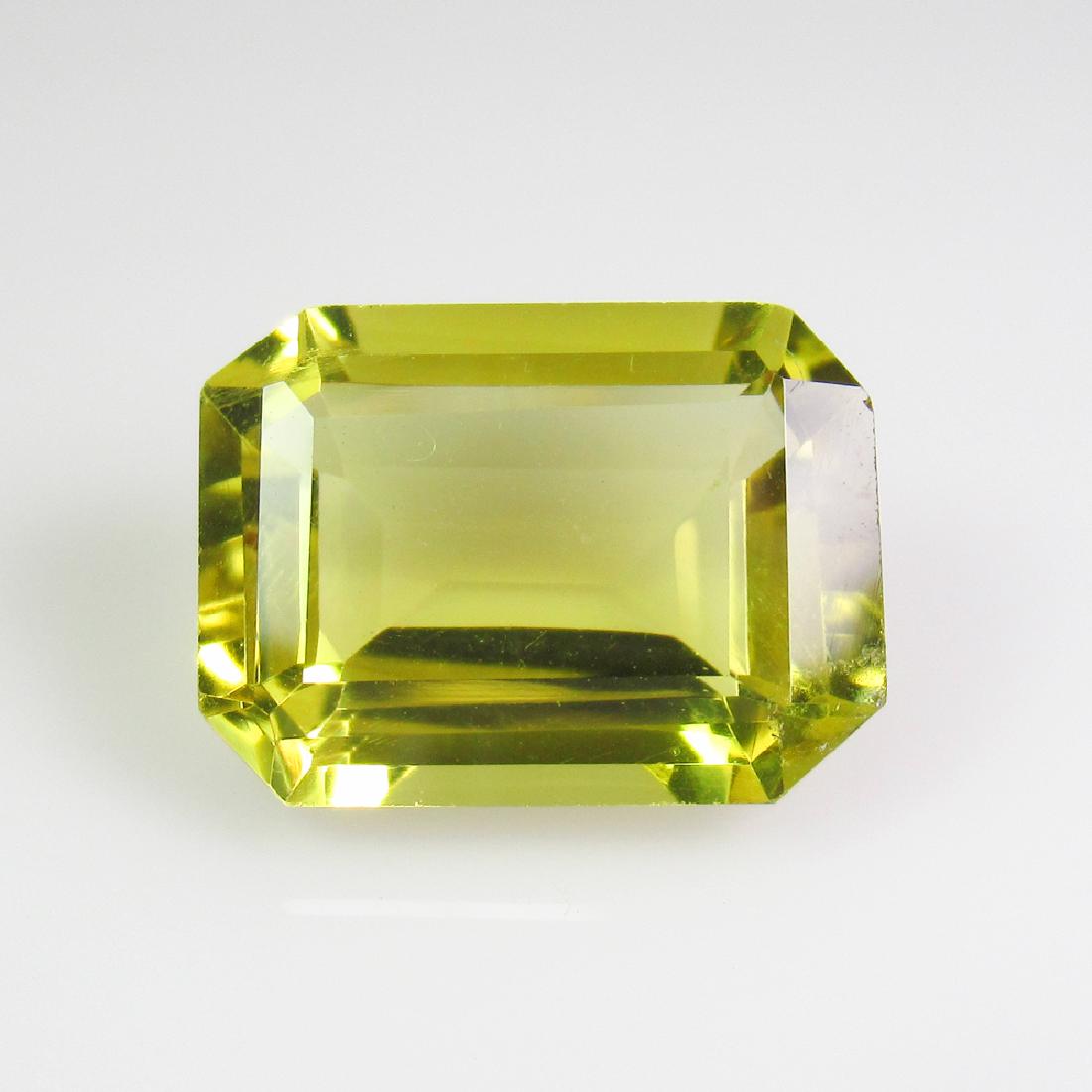 9.79 Ct Genuine Lemon Quartz Emerald Cut Bigsize (1 of 2)