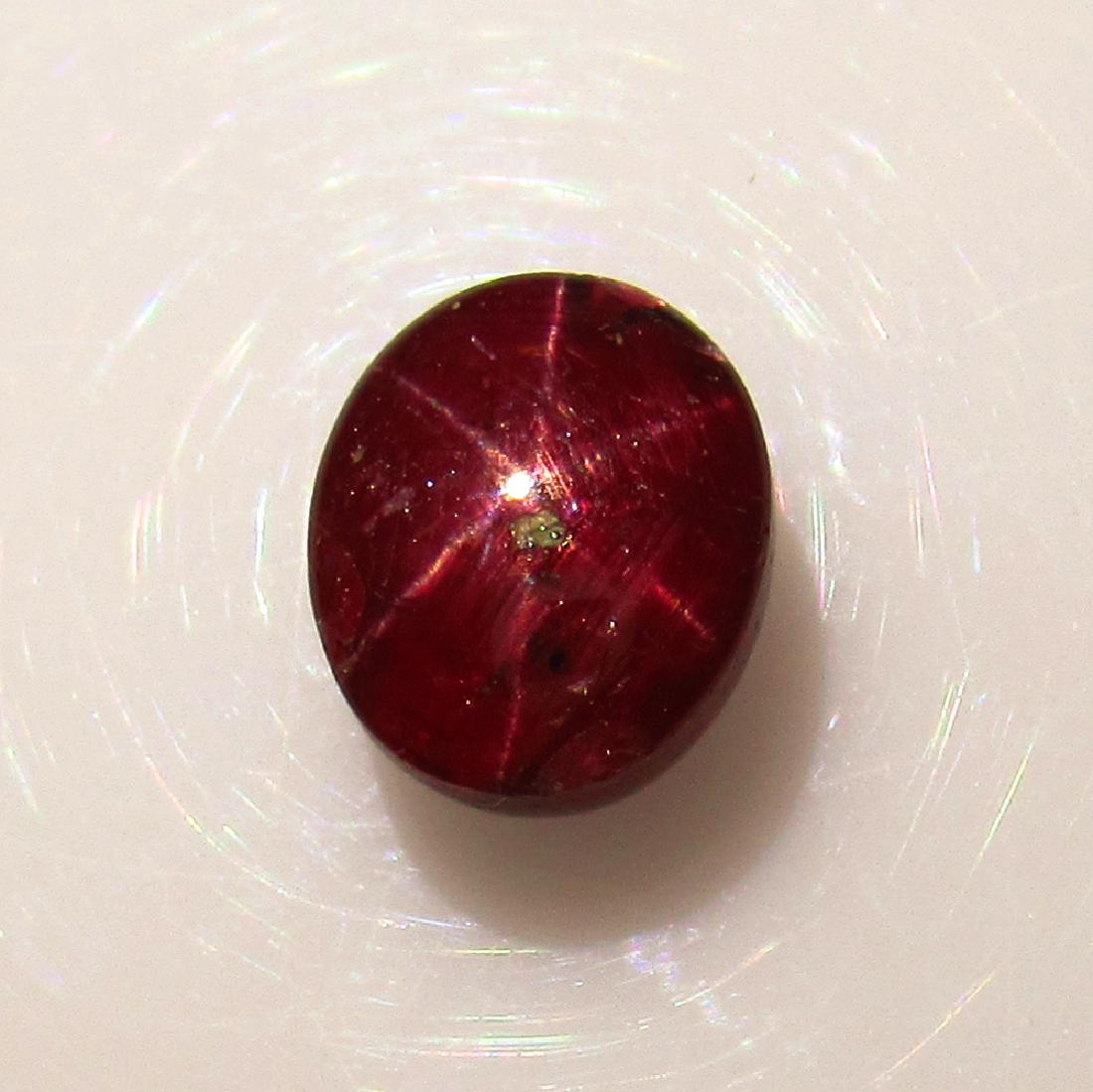 3.02 Ct Genuine Six Line Star Ruby Oval Cab (1 of 2)
