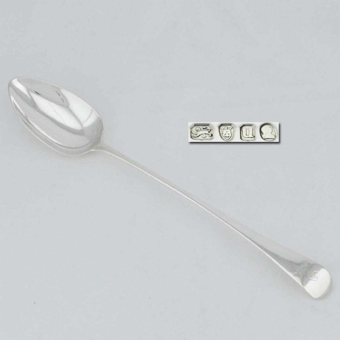 60 years of Qianlong 1795 British antique silverware: Title: 60 years of Qianlong 1795 British antique silverware sterling silver long handle spoon Maker/Designer: Thomas Wallis II Origin: London, England Date/Period: 1785 Silver Purity: 925 Size: 30.5cm