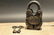 Cast Iron Colt Firearms Ammo Box Padlock Lock & Key - 4
