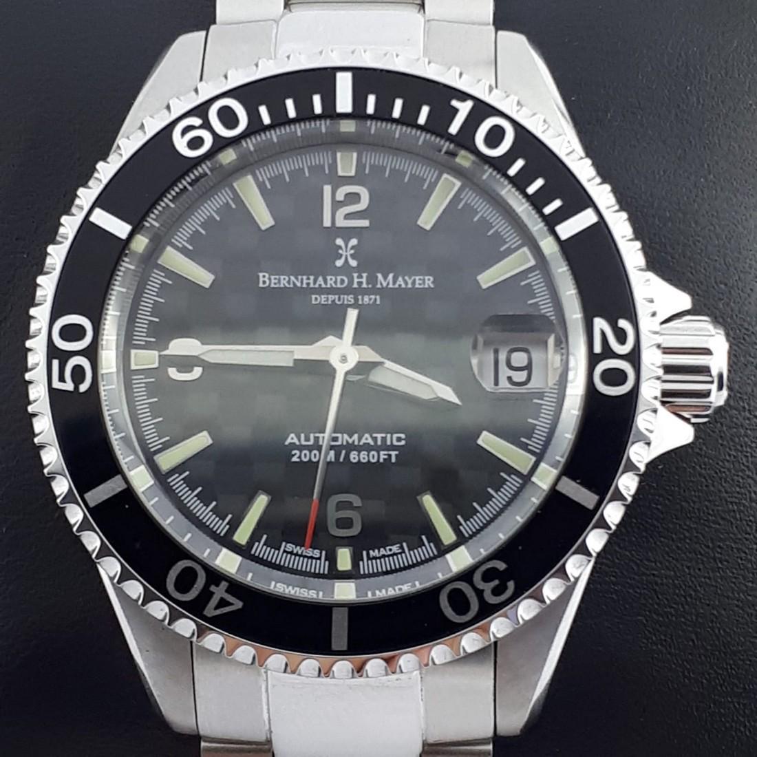 Bernhard H. Mayer - Automatic diver - Unisex: Brand : Bernhard H. Mayer Model : Automatic diver Gender : Unisex Period : 2016 Movement : Automatic Case material : Steel Extras : Full set Type : Analogue wristwatch Shipped Insured : Yes Case Size 