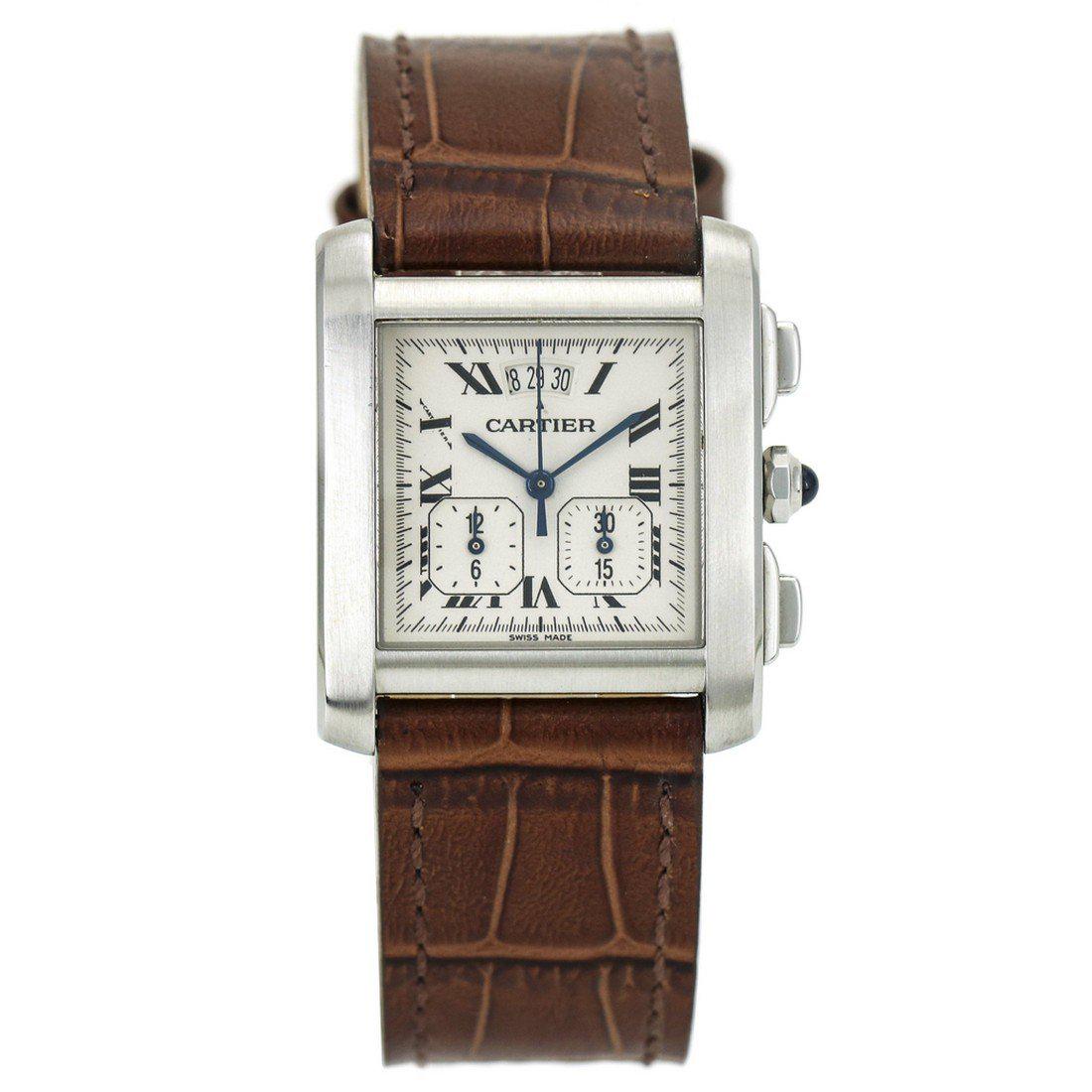 Cartier Tank Francaise Chronograph Men's Stainless (1 of 6)