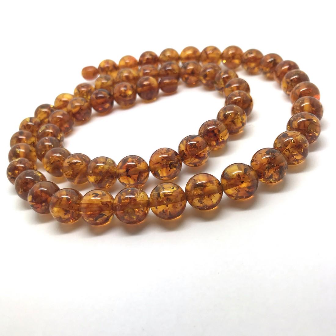 Baltic amber beads necklace in cognac, 54cm (1 of 7)