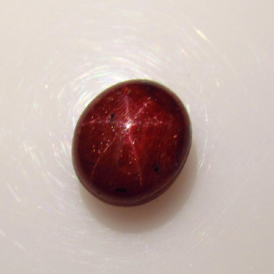 6.83 Ct Genuine Six Line Red Star Ruby Oval Cab (1 of 2)