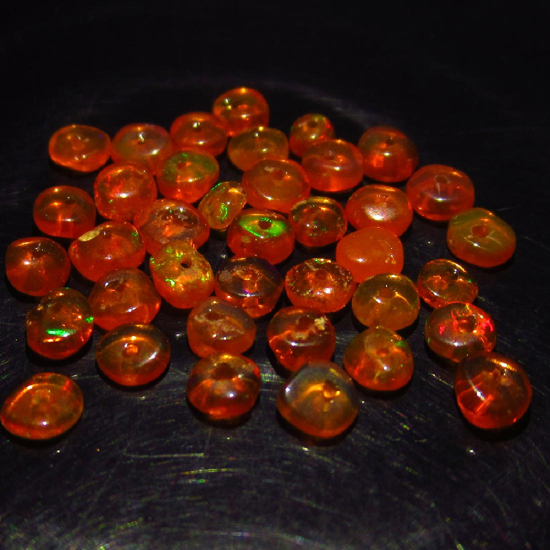 3.48 Ctw Natural 38 Drilled Round Orange Fire Opal (1 of 2)